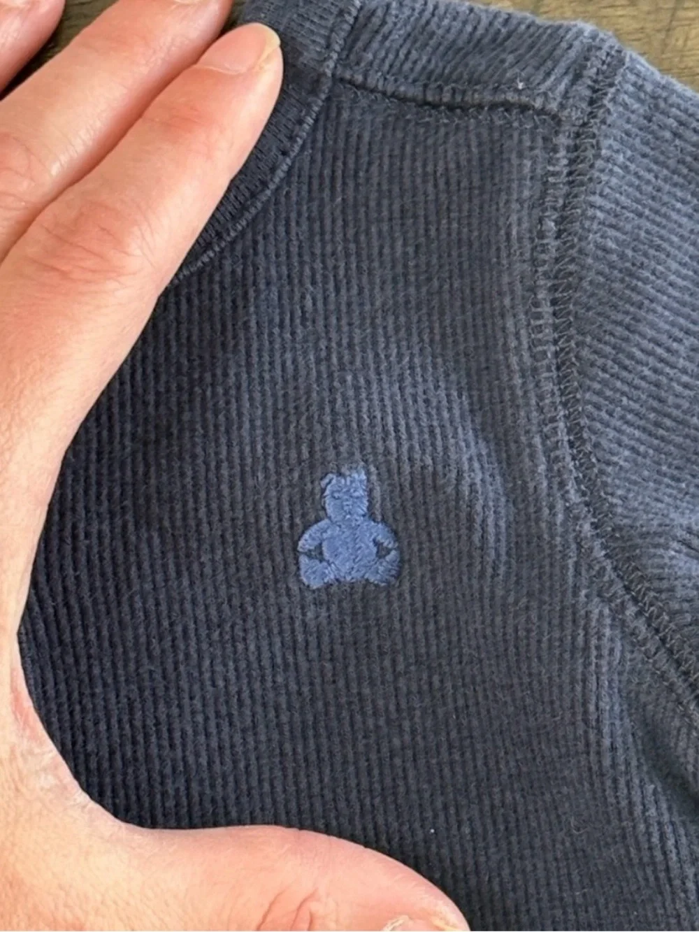 3-6M Baby Gap Navy Blue Ribbed Knit Henley One Piece Coverall Romper Outfit Boy